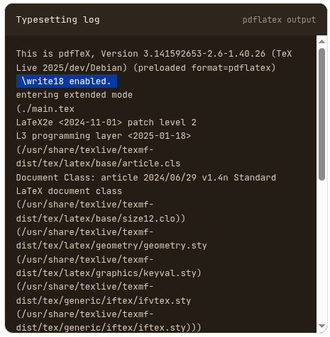 write18 enabled