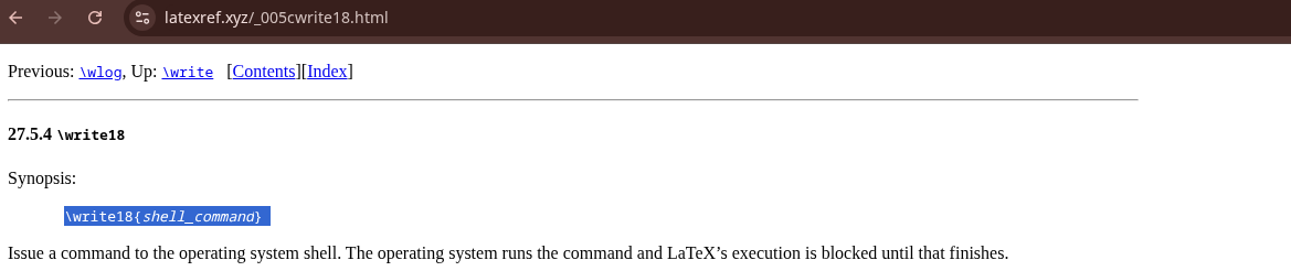 latex docs